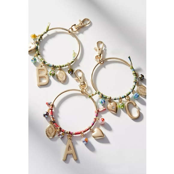 Anthropologie Accessories - NWT Anthropologie Charm Monogram Keychain N